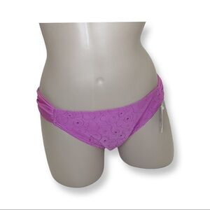 Hula Honey Size Large Lilac Thick Side Bands Bikini Bottom. New With Tags